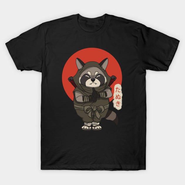 Ninja Tanuki T-Shirt by Luna Illustration